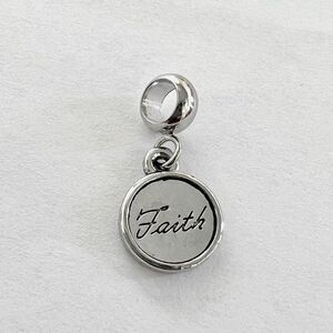 Silver Faith Dangle Charm